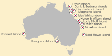 Hébergement et séjour sur les îles tropicales d'Australie