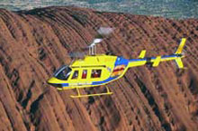 Survol en hélicoptère, Ayers Rock, Territoire du Nord, Australie