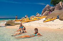 Kayak de Mer, Fitzroy Island, Queensland, Australie Kayak de Mer, Fitzroy Island, Queensland, Australie