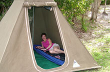 Tente, Cap York, Queensland, Australie Tente, Cap York, Queensland, Australie